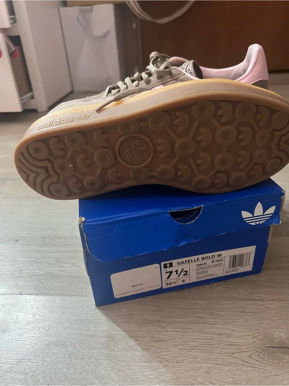 Adidas Gazelle Women’s Taupe & Pink Suede Sneakers
